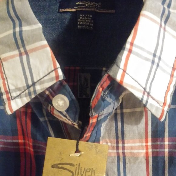 Silver Jeans Boys Plaid T-Shirt - Picture 4 of 5